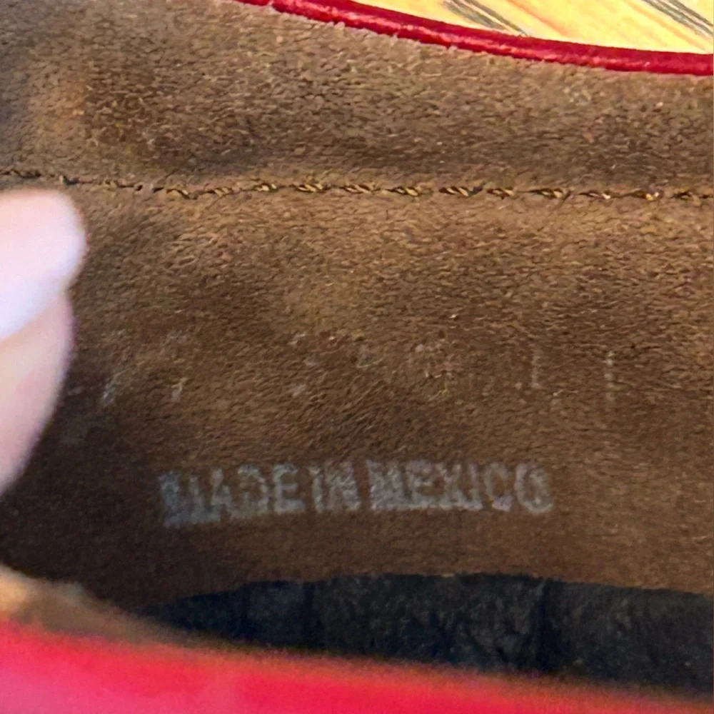 Wolky Women’s Red Leather Mary Jane Flats Adjustable Strap Size EU 41 - Picture 12 of 13